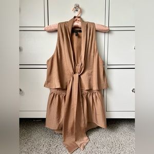 BCBG MAX AZRIA, camel top, size XS.